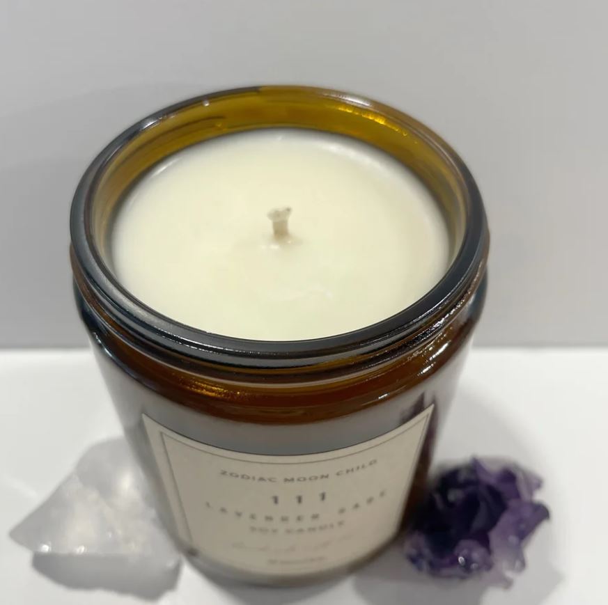 Angel Number Spiritual Soy Candle, top view